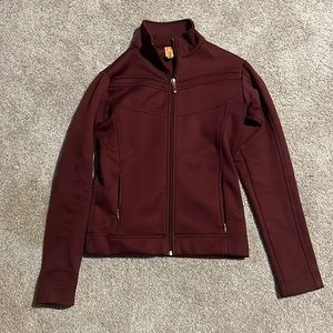 Lucy maroon workout bomber jacket